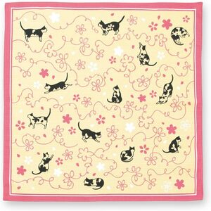 宮本　kenema　小風呂敷　さくら猫　約50×50cm　綿100％　日本製　新品