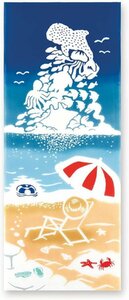 宮本　kenema　てぬぐい　夏の浜辺　約90×35cm　綿100％　日本製　新品