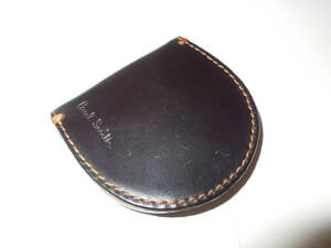 *Paul Smith/ Paul Smith [ horseshoe type coin case / change purse .] black / tea *