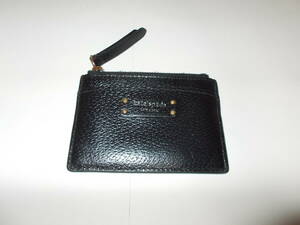 *kate spade/ Kate Spade [ card-case / change purse .] black *