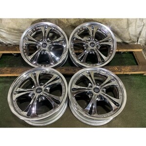 weds Kranze ケルベロス ２ 18x7.5JJ 5H 114.3 +44 Φ73 4本/札幌市手渡し可/中古After-marketアルミWheels D_Q_117