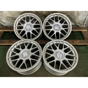 BBS RC317/RC319 18x8J//9J 5H 114.3 +38//+45 Φ(外径)82//(内径)73 4本/札幌市手渡し可/中古社外アルミホイール D_Q_87