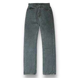 激レア！ 神フェード！ 80s USA製 Levi’s 501 先染め ブラックデニム 最初期個体 ケアタグ 墨黒 フェード W30 L36 検 bigE 66前期 赤耳