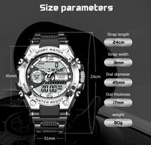 ■未使用-新品■デザインデジタル腕時計！シルバー スポーツ カシオ CASIO 機械式 防水 海外モデル 正規品 クロノグラフ G-SHOCK PROTREK_画像5