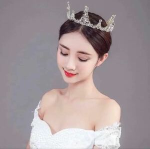  new goods silver gorgeous Crown Tiara wedding front .. hair accessory head dress bride photo wedding cosplay high quality 