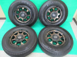 MX【15×6J+44 6H-139.7】☆2021年製☆DUNLOP ENASAVE 195/80R15 107/105L LT 埼玉県発 現物確認OK♪4本set ハイエース 等