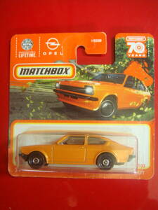 MATCHBOX　1975　オペル　カデット　ショートカード【レアミニカー】