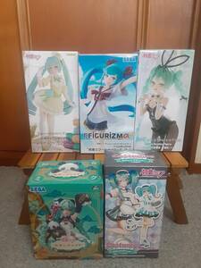 【送料込】初音ミク　プライズフィギュア5体セット 未開封品