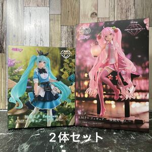 初音ミク AMP フィギュア～アリスver.～/桜ミク～桜提灯ver.～ 2体セット!!