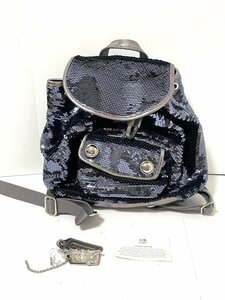 [ tag attaching / unused goods ]COACH Coach backpack rucksack bag bag spangled 