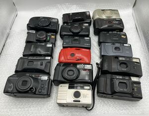 231120000 【まとめ売り】Canon OLYMPUS PENTAX RICOH FUJI 色々 フィルムカメラ コンパクトカメラ 17点 動作未確認 ジャンク 中古