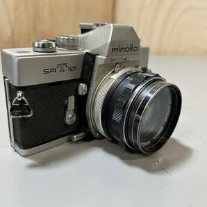 ☆ジャンク品 minolta ミノルタ SRT101 フィルム一眼レフカメラ ブラック カメラ ケース付(中古品/現状品/保管品)☆の画像6