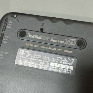 ☆SONY ソニー D-777 Discman ディスクマン ESP CDプレーヤー CDウォークマン イヤホン/ケース付(中古品/現状品/保管品)☆の画像10