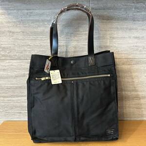  new goods unused PORTER Yoshida bag Porter tote bag leather black black .. goods 