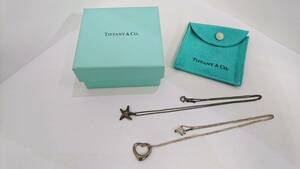 61090 61091 TIFFANY.Co ティファニー ネックレス オープンハート ヒトデモチーフ 二本セット SV925 