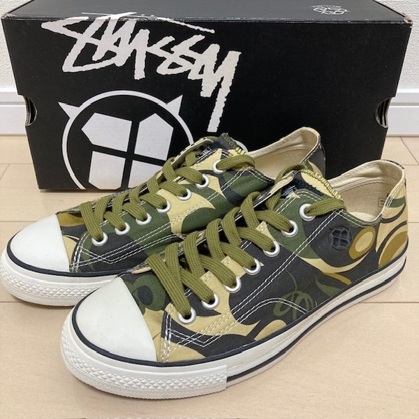 【送料無料】未使用品 Stussy ×TAS ‘Barry’ LOW スニーカー26.5cm 国内正規品 カモ 迷彩 ステューシー タス バリー ローカット US8.5