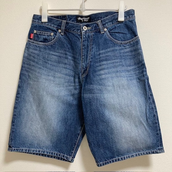 【送料無料】STUSSY デニム ハーフパンツ size 32 ステューシー ROUGH and RUGGED DENIM ショートパンツ メンズ