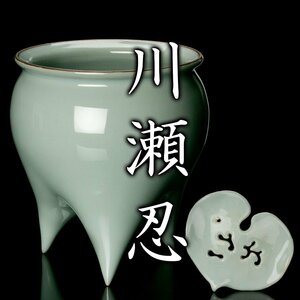 [MG.] refined bending line . used name goods![ river ..] high-end work celadon flower vase . flower distribution also box { genuine article guarantee }