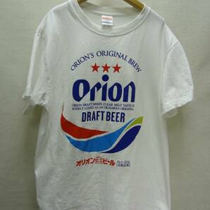 全国送料無料 沖縄 オリオン Orion ビール プリント メンズ ユナイテッドアスレ United Athle キャブ製 白色 Tシャツ Mサイズ