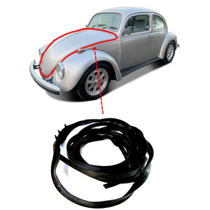 フロント フード フッド シール ラバー ゴム ブラック Black Volkswagen VWBeetle バグ T1 191985式～1971997 か 1996式 VWワーゲン