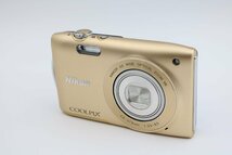《動作保証》 Nikon ニコン coolpix クールピクス S3300 ゴールド 16.4メガピクセル 光学 広角6倍ズーム コンパクト デジタル カメラ_画像1
