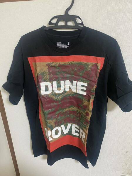 DUNEROVERプリントTシャツ 表記2 日本サイズはXL位です。黒×マルチ