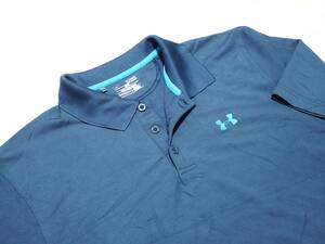 ☆UNDER ARMOUR　☆アンダーアーマー　☆スポーツウエア　☆ゴルフウエア　☆半袖ポロシャツ　☆グレー　☆メンズ　☆XL 