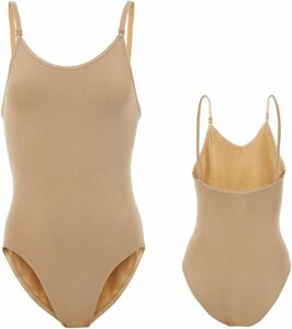  beige 2XL(155-165cm) [Merrytutu] body foundation beige . color ballet Leotard rhythmic sports gymnastics 
