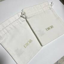 Christian Dior クリスチャンディオール 巾着　ポーチ　小さい巾着　　白　ホワイト　非売品　ノベルティ　2枚セット　(枚数変更　可能)_画像3