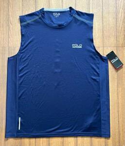 未使用 保管品 タグ付き ポロ スポーツ ノースリーブ tシャツ リフレクター POLO SPORT POLO RALPHLAUREN ThermoVent Navy ネイビー 紺 L