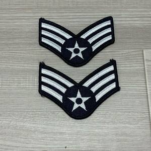 沖縄 米軍放出品 空軍実物 ミリタリー US AIR FORCE エアフォース ワッペン 手芸 リメイク ハンドメイド 刺繍 資材 階級章 (管理番号QR117)