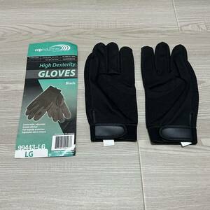 沖縄 米軍放出品 GLOVES HIGH DEXTERITY BLACK LARGE ブラック グローブ 手袋 黒 アウトドア (管理番号QR118)