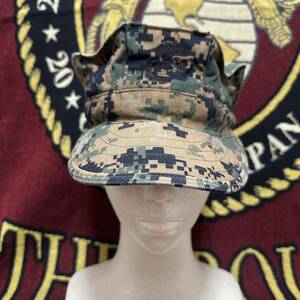 海兵隊実物 米軍 USMC ウッドランドマーパット キャップ キャンプ アウトドア サバゲー 劇 ダンス MEDIUM (管理番号ST104)