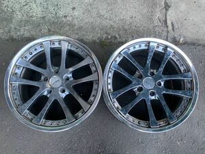 WEDS メッキ kranze クレンツェ LXZ ホイール 2本セット 18×9J +48 PCD 114.3 廃盤 希少 