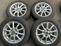 バリ山　スタッドレス アルミホイール4本セット TOYO OBSERVE GIZ2 165/65R14 2022年_画像1