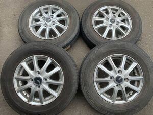 バリ山 夏タイヤ　アルミホイール4本セット ダンロップ EC202 155/80R13 79S 13×4.00B IS45 