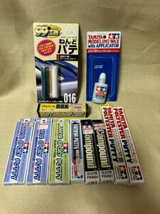 [ cat pohs, unused, unopened, package .] Tamiya (TAMIYA) epoxy putty all sorts + Compound all sorts + etc. 