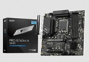 MSI PRO B760M-A WIFI intel LGA1700 DDR5 4系統画面出力 MicroATXマザーボード 未使用品