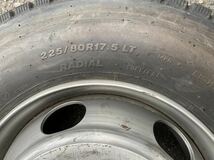 Z4926 送料無料　BRIDGESTONE V-STEEL MIX M810 225/80R17.5 14PR アルミホイール付き　1本価格_画像5