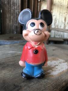 即決価格 ヴィンテージ ディズニー ミッキーマウス ポリ製 フィギュア ボーリングピン