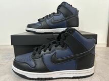 新品！未使用！FRAGMENT×NIKE DUNK HI TOKYO ナイキ ダンク ハイ フラグメント ミッドナイトネイビー 26.5cm_画像2