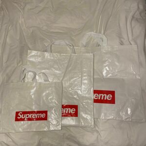 Supreme ショップ袋　3枚　shopping bag box logo シュプリーム mm6 Tee Tシャツ　waist 