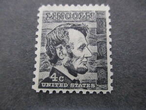 ** America 1966 year [ prominent american series (e Eve la ham * Lincoln 4C) ] single one-side unused NH glue have ** well-known person 