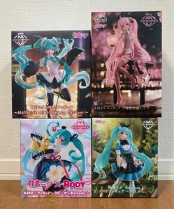 初音ミク AMP フィギュア 4個セット