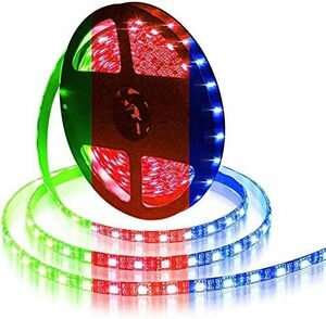 間接照明 防水高輝度 12V SMD5050 両面テープ 300連 5m 切断 LEDテープ RGB LEDテープライト 取付簡単