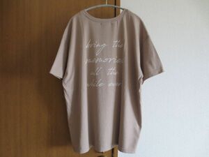 ☆INGNI　イング　バックプリント　ロゴ　Tシャツ　中学生　高校生にも　サイズM　モカ　半袖