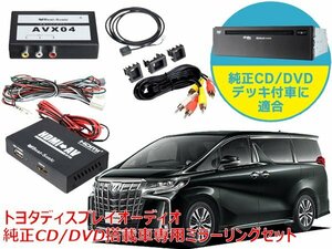 送料無料 30系 アルファード ディスプレイオーディオ 純正CD/DVDデッキ装着車専用 iPhone iPad ミラーリングセット AVX04＋IF36