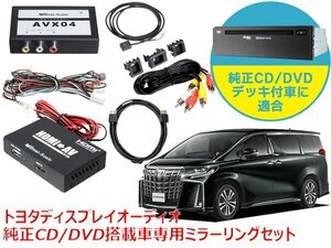 送料無料 アルファード トヨタディスプレイオーディオ 純正CD/DVDデッキ装着車専用 HDMIケーブル付 ミラーリングセット AVX04＋IF36＋HDC2A