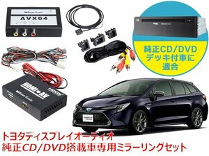 送料無料 トヨタ カローラツーリング ディスプレイオーディオ 純正CD/DVDデッキ装着車専用 iPhone iPad ミラーリングセット AVX04＋IF36