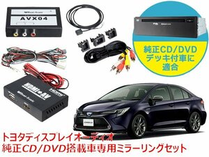 送料無料 ビートソニック カローラ ディスプレイオーディオ 純正CD/DVDデッキ装着車専用 iPhone iPad ミラーリングセット AVX04＋IF36